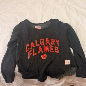 Sportiqe Women's Calgary Flames Crew Neck Sweater - Gray